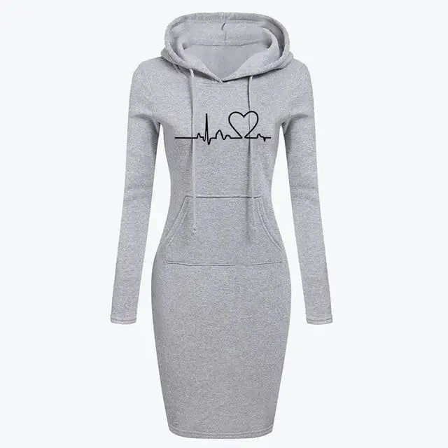 Seasonal Chic Women's Hoodie Dress