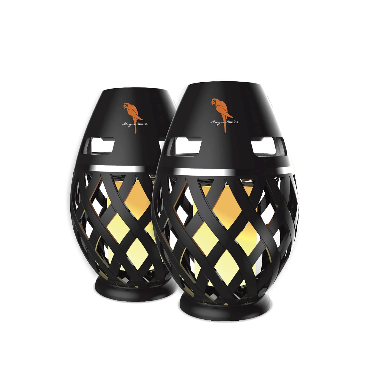 Margaritaville LED Tiki-Torch Speaker - 2 Pack Waterproof Portable Party Speakers