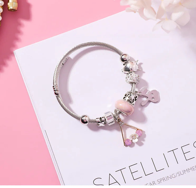 Beaded Bracelet, Crystal Bangle, Geometric Bracelet