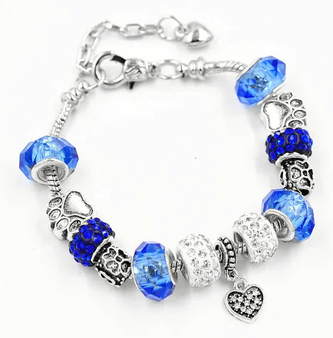Glass Bead Bracelet, Crystal Bracelet for Women