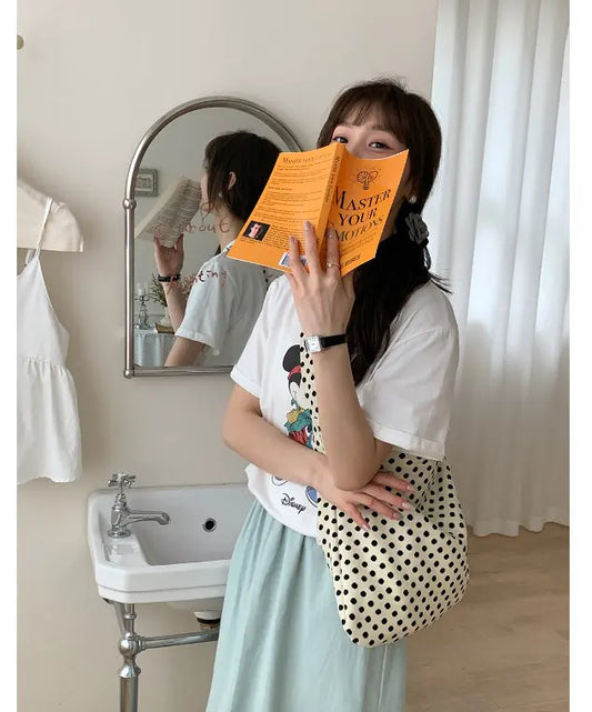 Retro Corduroy Carryall - Chic Shoulder Tote