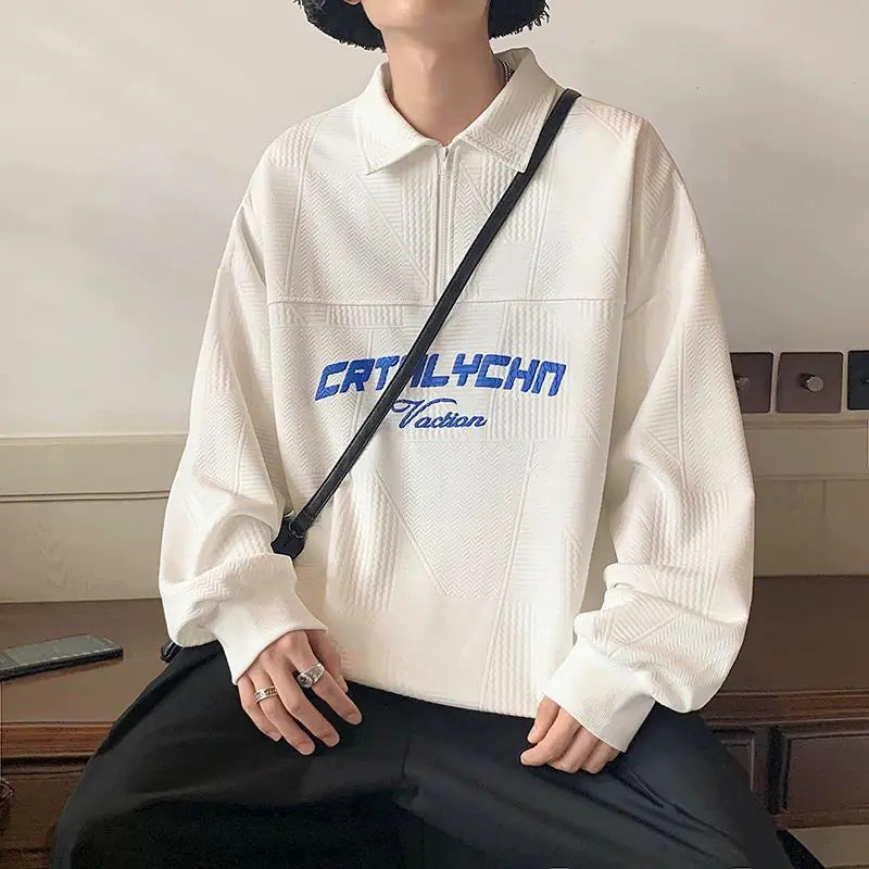 Women's Thin Loose Fit POLO Collar Sweater