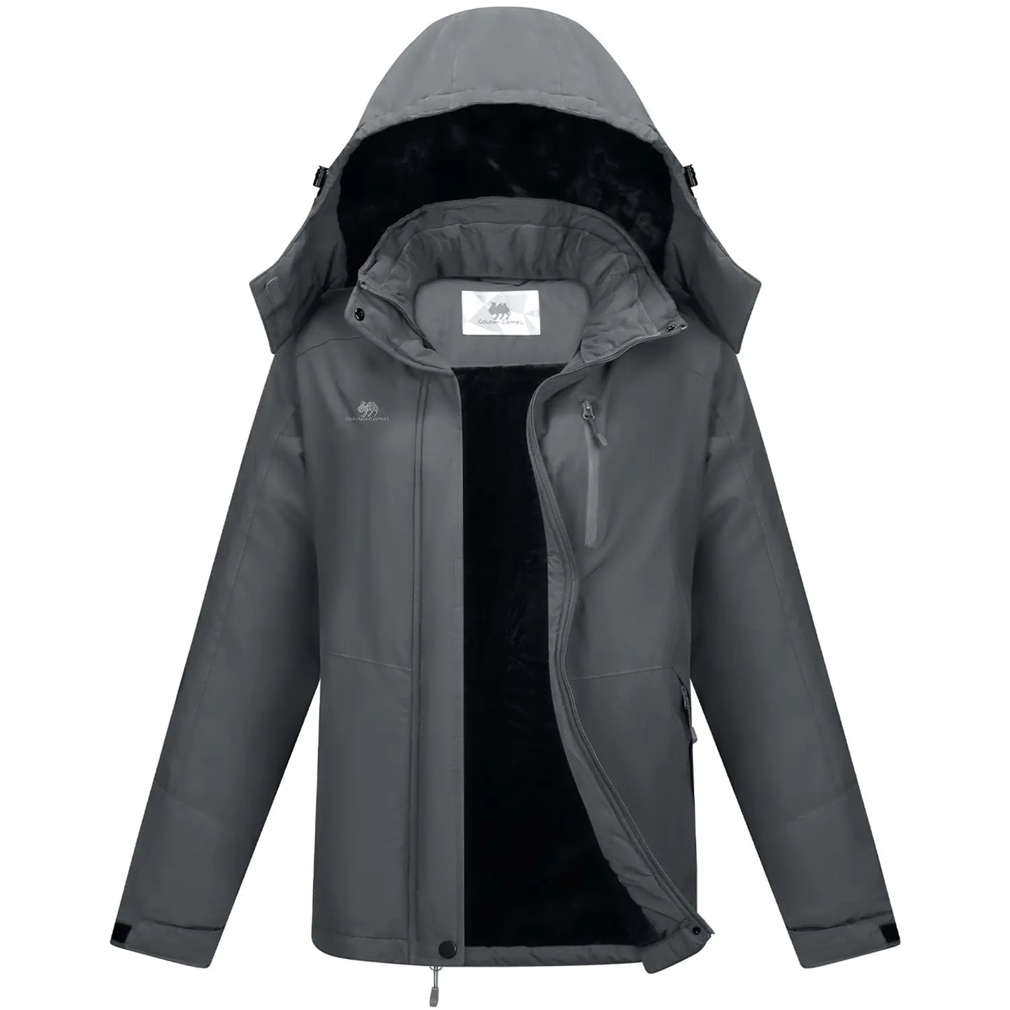 GOLDEN CAMEL Womens Winter Jacket Windproof Ski Snow Jacket Waterproof Thicken Parka Rain Jacket Warm Puffer Coat