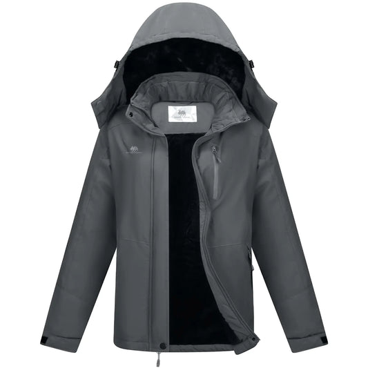 GOLDEN CAMEL Womens Winter Jacket Windproof Ski Snow Jacket Waterproof Thicken Parka Rain Jacket Warm Puffer Coat