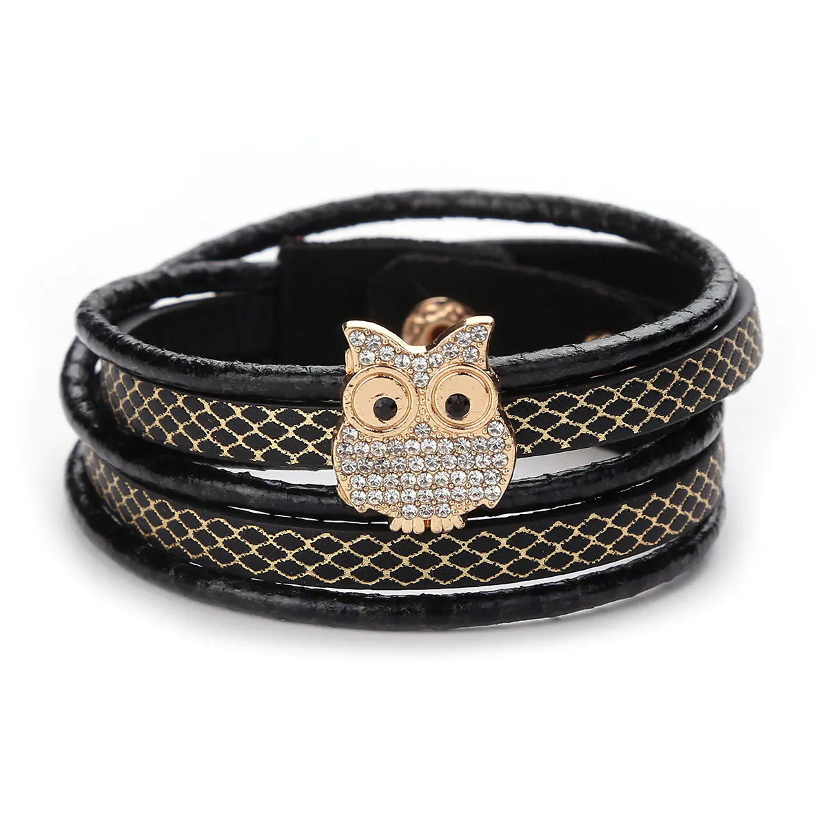 Owl Bracelet, Multicolor Snap Bracelet