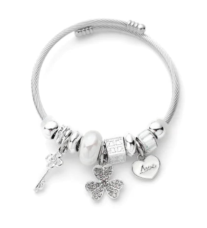 Beaded Bracelet, Crystal Bangle, Geometric Bracelet