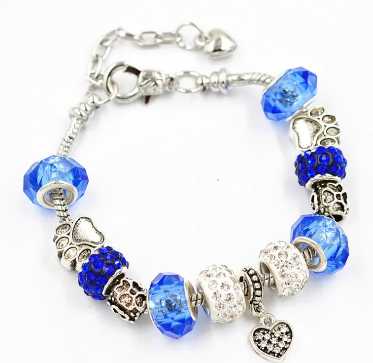 Glass Bead Bracelet, Crystal Bracelet for Women