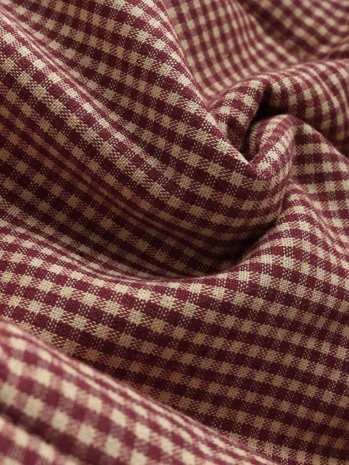 Solid Color Button Hooded Jacket and Plaid Jacket