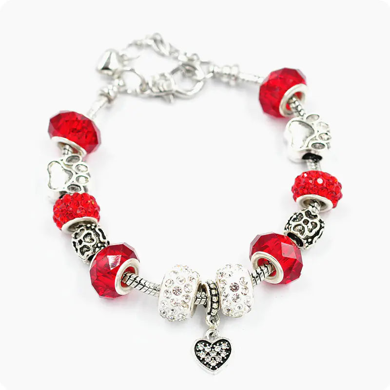 Glass Bead Bracelet, Crystal Bracelet for Women