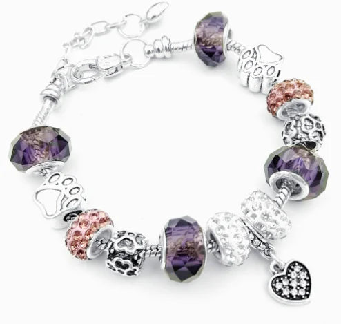 Glass Bead Bracelet, Crystal Bracelet for Women