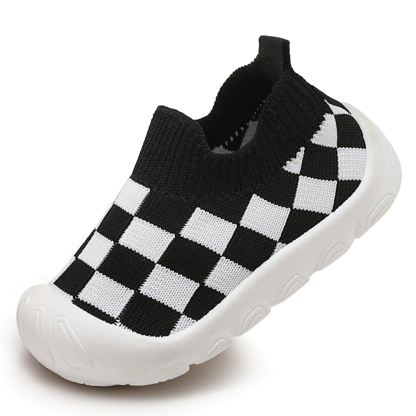 AILYLAKP Baby Toddler Shoes Boys Girls Shoes Kids Tennis Sneakers Barefoot Slip on Sock Shoes Infant First Walking Shoes B-Black