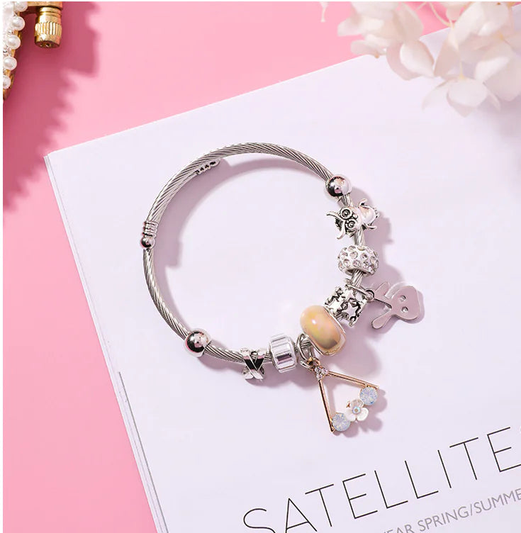 Beaded Bracelet, Crystal Bangle, Geometric Bracelet