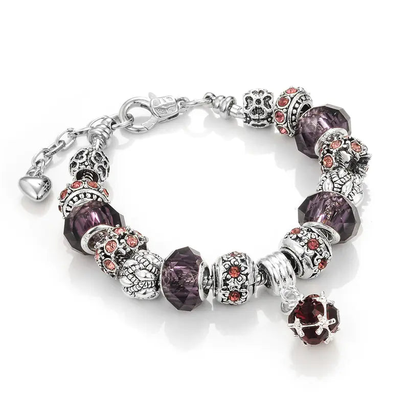 Glass Bead Bracelet, Crystal Bracelet for Women