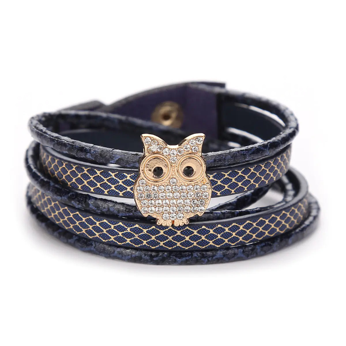 Owl Bracelet, Multicolor Snap Bracelet