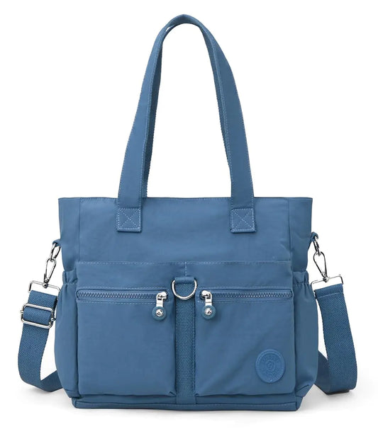 Collsants Nylon Tote for Women: Blue Multipurpose Bag